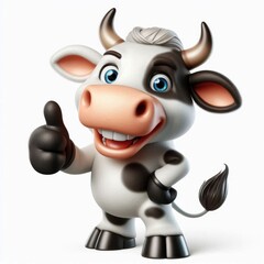 cow isolated on white background