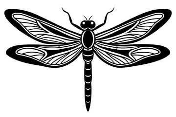 Dragonfly silhouette vector illustration