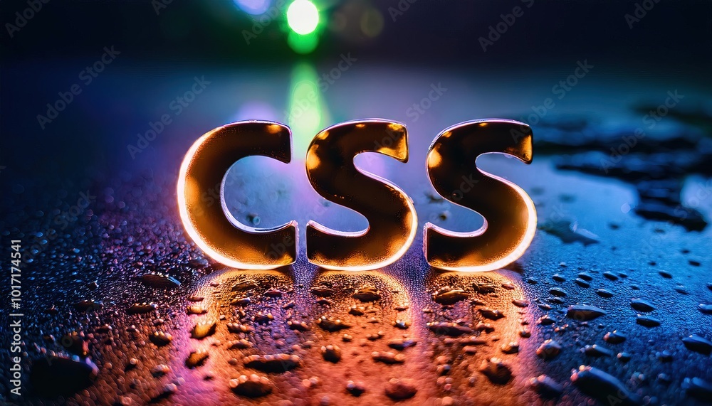 Poster CSS Programming Language Logo with Design Effects