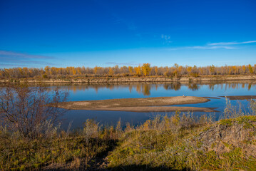 Autumn hike by the river