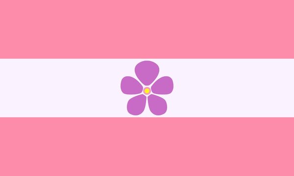 Sapphic pride flag. Sapphism flag illustration