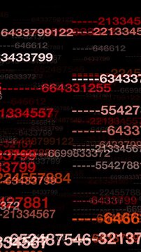 Abstract Digital Data Patterns Created in Vibrant Red and Deep Black Colors and Themes