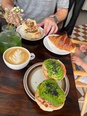 Morning cafe breakfast
