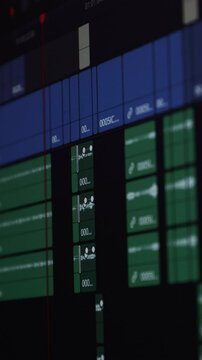 Timeline video editing program post-production video editing professional video editing. Concept: Video editing.