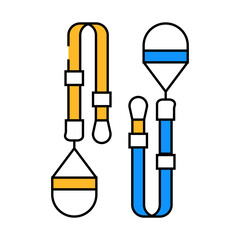 suspension trainer fitness sport line icon vector. suspension trainer fitness sport sign. isolated symbol illustration