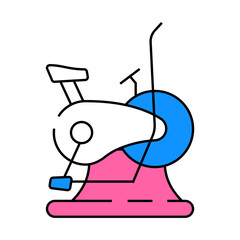 exercise bike fitness sport line icon vector. exercise bike fitness sport sign. isolated symbol illustration
