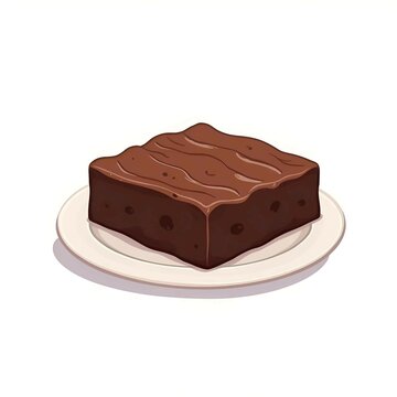 chocolate cake brownie illustration