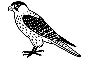 American Kestrel silhouette vector illustration