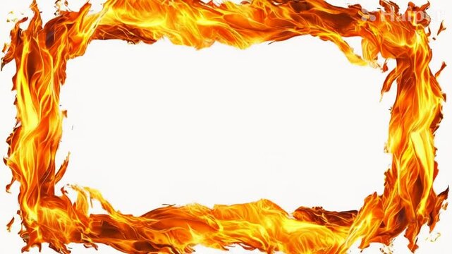 fire frame on black