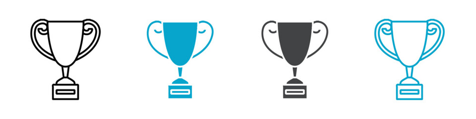 trophy icon Simple vector set isolated
