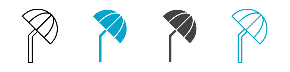 umbrella icon Simple vector set isolated