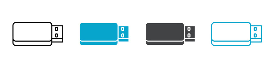 usb icon Simple vector set isolated