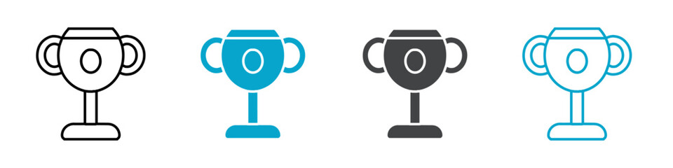 trophy icon Simple vector set isolated