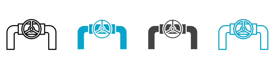 valve icon Simple vector set isolated
