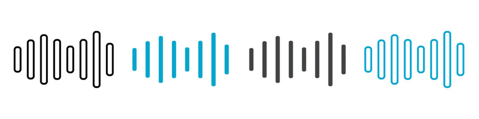 voice note icon Simple vector set isolated