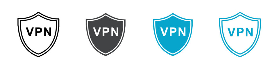 vpn icon Simple vector set isolated
