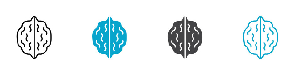 walnut icon Simple vector set isolated
