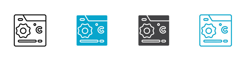 weather icon Simple vector set isolated
