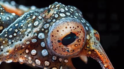 Naklejka premium Close-up of an Octopus Eye: A Macro Photography Masterpiece