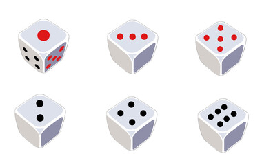 dice on white