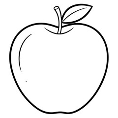 apple line art vector illustration
