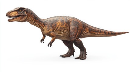 A majestic dinosaur stands on a white background.