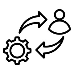 Change Management Outline Icon
