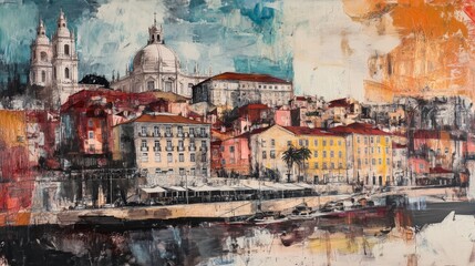 Naklejka premium Lisbon, Portugal city