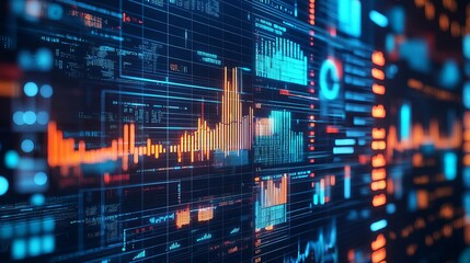 Big Data Analytics Visualizing Abstract digital representation of analytics, no person visible
