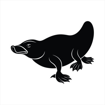 recommend clip art: Platypus silhouette vector