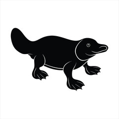 Platypus silhouette vector