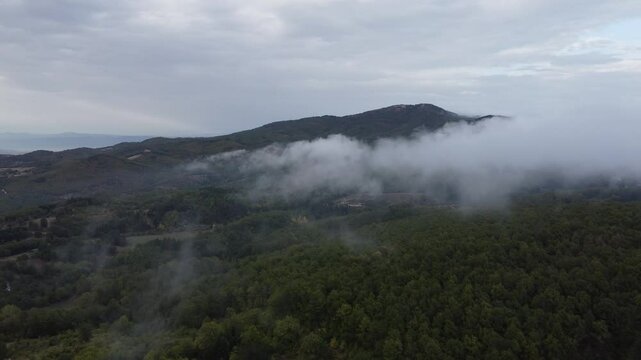 Drone flight above Taxiarchis, Chalkidiki, Creece

