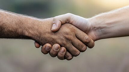 close up of handshake