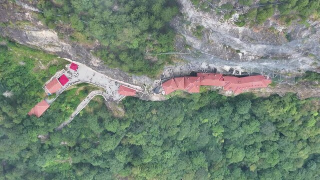 Sumela Monastery (S&uuml;mela Manastırı) Drone Video, Altındere National Park Ma&ccedil;ka, Trabzon Turkiye (Turkey)	