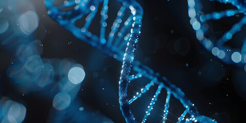 Dupla hélice de DNA em uma cor azul vibrante