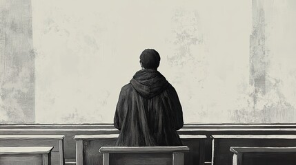 A Moment of Quiet Reflection in a Church