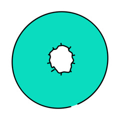 cut kiwi fresh line icon vector. cut kiwi fresh sign. isolated symbol illustration