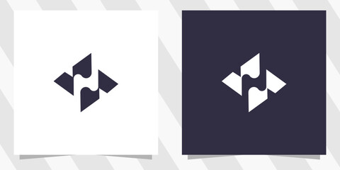 Letter n logo design vector