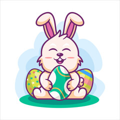 Happy Easter Illustration using modern style vector view