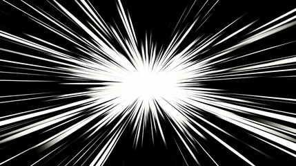 A burst of light with radial lines emanating from a central point.