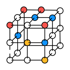 network molecular structure line icon vector. network molecular structure sign. isolated symbol illustration