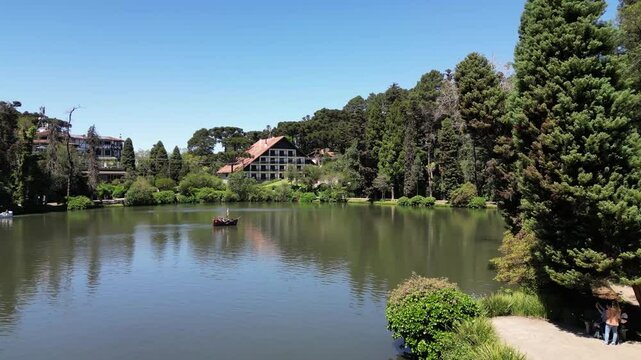 Black lake, in the city of Gramado, Serra Gaucha, RS, Brazil.