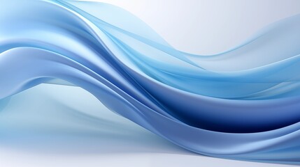 Obraz premium Abstract Background with Soft Blue Wavy Lines, Harmonious Blend of Colors Creating Tranquil Atmosphere for Graphics, Posters, Web Pages, and Print Media