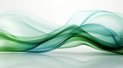 Obraz premium Abstract Background with Soft Green and Blue Wavy Lines, Harmonious Blend of Colors Creating Tranquil Atmosphere for Graphics, Posters, Web Pages, and Print Media