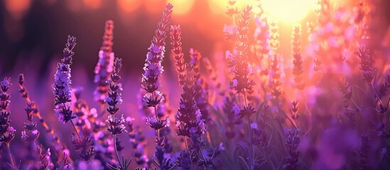 Lavender Fields at Sunset