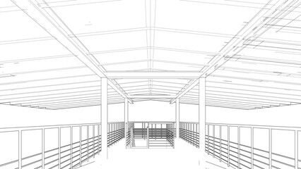 3D illustration of truck weight scale