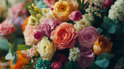 Chic office desk flat lay laptop notebook coffee accessories sleek modern workspace. AI generated