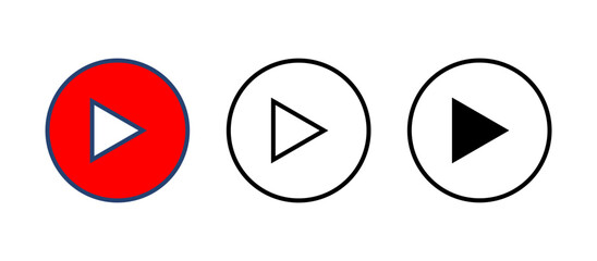 Play Icon vector. Play button vector icon