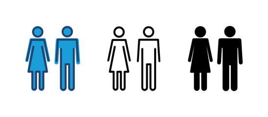 Man and woman icon vector. male and female symbol