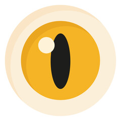 Eye ball icon isolated on white background.